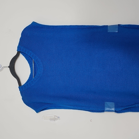 Maison Martin Margiela MM6 Blue Knit Top Duster Cover Up Size L - Picture 5 of 12